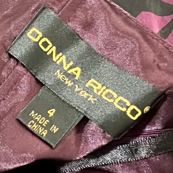 Donna Ricco Y2K Halter Silk Chiffon beaded purple Maxi Dress Boho Adjustable 4 - Picture 7 of 8